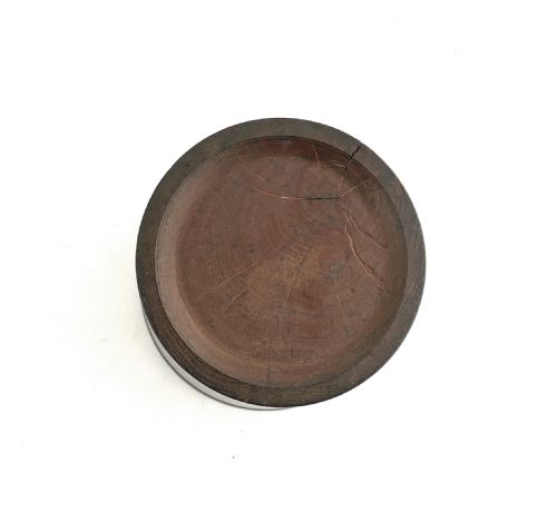 ANTIQUE EARLY TREEN 18THC TURNED YEW WOOD MASTER SALT ENGLISH C1780C1800 - ADDITIONAL PHOTO 3