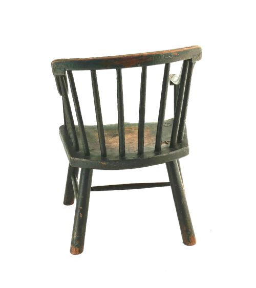ANTIQUE EARLY COUNTRY PAINTED FURNITURE 18THC ASH BEECH CHILD'S CHAIR ENGLISH C177090 - ADDITIONAL PHOTO 3