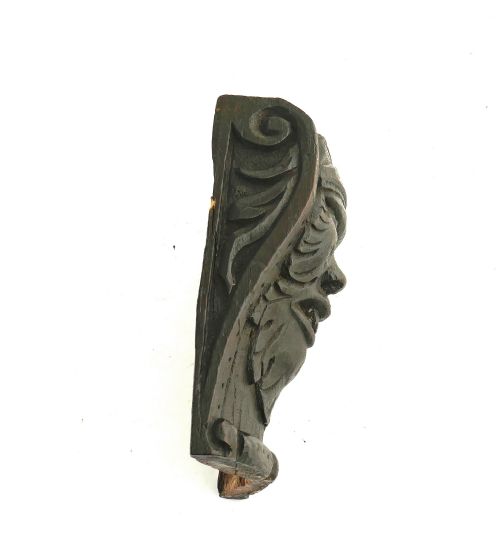 ANTIQUE EARLY OAK CARVINGS 17THC GREEN MAN APPLIQUE ENGLISH C164060 - ADDITIONAL PHOTO 1
