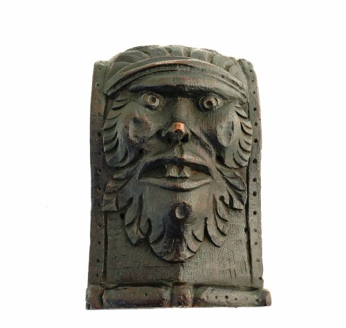 ANTIQUE EARLY OAK CARVINGS 17THC GREEN MAN APPLIQUE ENGLISH C164060 - ADDITIONAL PHOTO 2