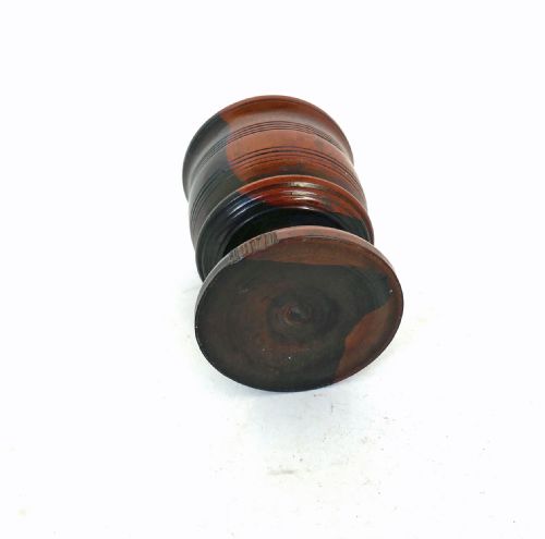 ANTIQUE EARLY TREEN KITCHENALIA 19THC LIGNUM VITAE TURNED SALT ENGLISH C184060 - ADDITIONAL PHOTO 1
