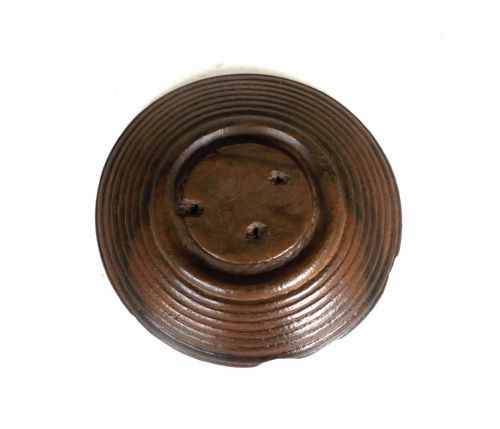ANTIQUE TREEN 19THC KITCHENALIA HAND HELD SYCAMORE CREAM SKIMMER FRENCH C177090 - ADDITIONAL PHOTO 3