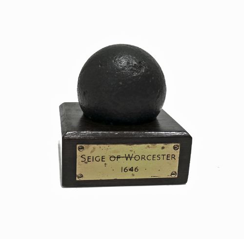 antique early metalware 17thc civil war iron cannon ball from the siege of worcester 1646 - CATEGORY: ANTIQUE METAL - DATED 17TH CENTURY