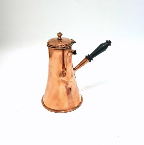 ANTIQUE EARLY METALWARE MID 18THC COPPER COFFEE POT WITH SIDE HANDLED ENGLISH C176080 - ADDITIONAL PHOTO 1