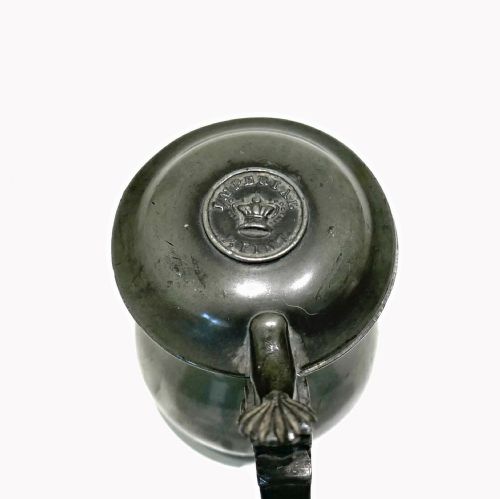 ANTIQUE EARLY METALWARE 19THC PEWTER IMPERIAL HALF PINT LIDDED MEASURE GLASGOW C184050 - ADDITIONAL PHOTO 4