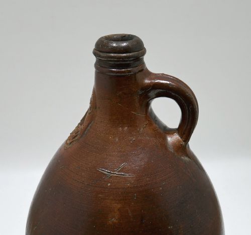 ANTIQUE EARLY POTTERY 17THC LARGE STONEWARE BELLARMINE BARTMANN JUG GERMAN C167090 - ADDITIONAL PHOTO 4