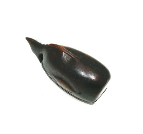 ANTIQUE EARLY TREEN 17THC SAILORS SNUFF BOX IN THE FORM OF A SPERM WHALE DATED 1659 - ADDITIONAL PHOTO 4