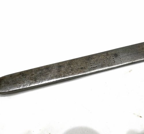 ANTIQUE METALWARE 18THC STEEL RAMS HORN FINIAL MEAT FORK WITH PUNCHWORK DECORATION EM ENGLISH C176080 - ADDITIONAL PHOTO 5