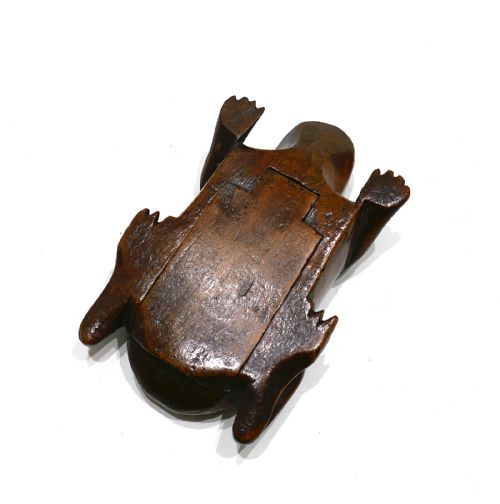ANTIQUE EARLY TREEN 19THC FRUITWOOD TOAD SNUFF BOX ENGLISH C182040 - ADDITIONAL PHOTO 3