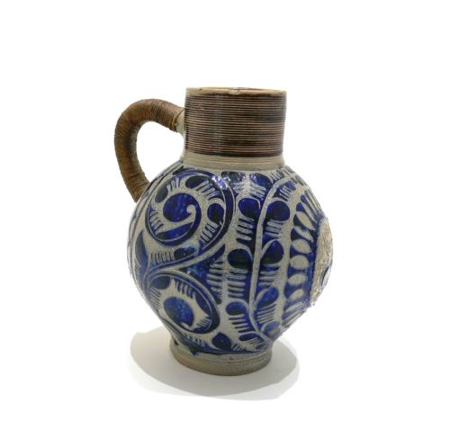 ANTIQUE EARLY 18THC GR WESTERWALD SALT GLAZED STONEWARE WINE JUG GERMAN C171420 - ADDITIONAL PHOTO 1