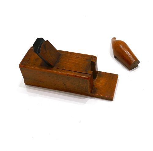 ANTIQUE 19THC EARLY TREEN FRUITWOOD SNUFF BOX IN THE FORM OF A WOOD PLANE ENGLISH C182040 - ADDITIONAL PHOTO 1