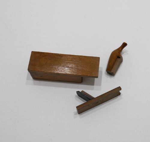 ANTIQUE 19THC EARLY TREEN FRUITWOOD SNUFF BOX IN THE FORM OF A WOOD PLANE ENGLISH C182040 - ADDITIONAL PHOTO 3