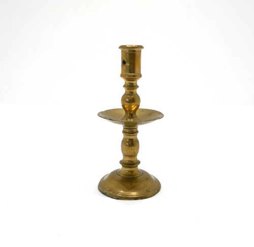 antique early lighting 16thc brass single heemskerk candlestick dutch c155070 - CATEGORY: ANTIQUE LIGHTING - DATED 16TH CENTURY