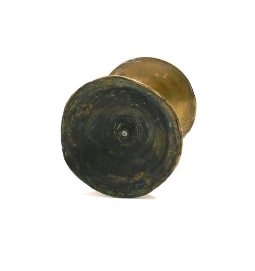 ANTIQUE EARLY LIGHTING 16THC BRASS SINGLE HEEMSKERK CANDLESTICK DUTCH C155070 - ADDITIONAL PHOTO 2