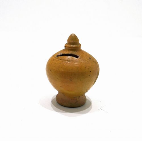 ANTIQUE EARLY COLLECTABLES 19THC EARTHENWARE VERWOOD POTTERY MONEY BOX DORSET C185080