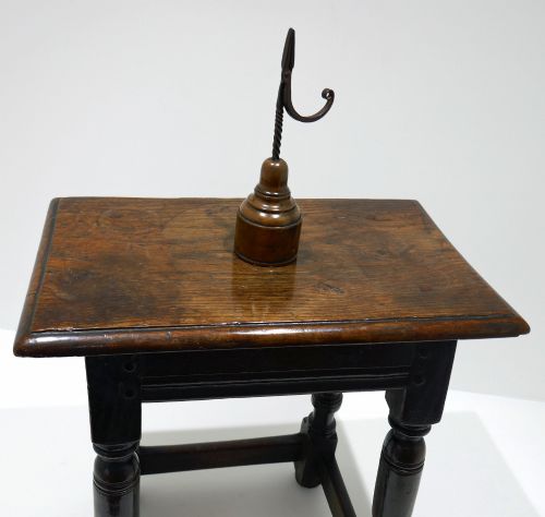 ANTIQUE EARLY OAK FURNITURE 17THC JOINED STOOL ENGLISH C166070 - ADDITIONAL PHOTO 2