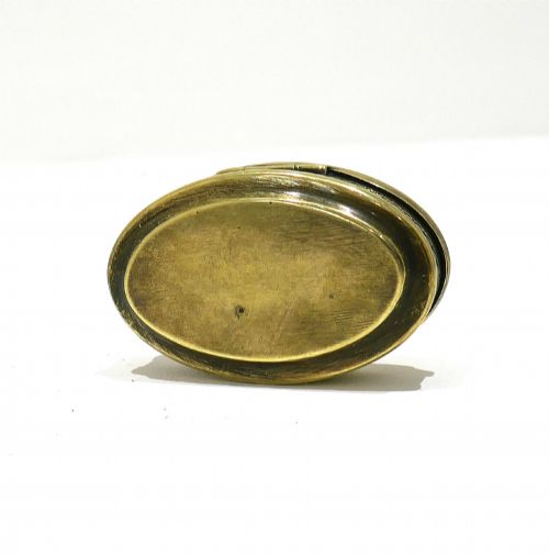 ANTIQUE METALWARE 19THC BRASS SNUFF BOX ENGRAVED RICHARD RUSSELL BOILER MAKER ROATH - ADDITIONAL PHOTO 3