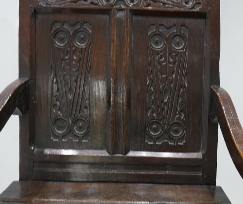 ANTIQUE EARLY ENGLISH FURNITURE PERIOD OAK 17THC WAINSCOT CHAIR LANCASHIRE CHESHIRE C166080 - ADDITIONAL PHOTO 3