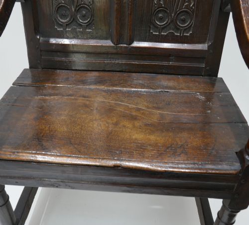 ANTIQUE EARLY ENGLISH FURNITURE PERIOD OAK 17THC WAINSCOT CHAIR LANCASHIRE CHESHIRE C166080 - ADDITIONAL PHOTO 4