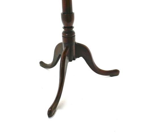 ANTIQUE EARLY OAK FURNITURE 18THC TRIPOD TABLE WITH SLENDER COLUMN ENGLISH C176080 - ADDITIONAL PHOTO 2