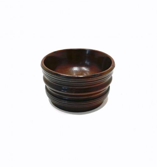 ANTIQUE EARLY TREEN 18THC 19THC LABURNUM TURNED SALT ENGLISH C1790 C1800