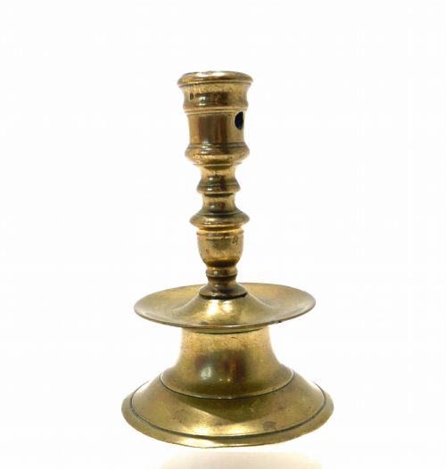 antique early metalware 16thc brass single candlestick low countries c1580 c1620 - CATEGORY: ANTIQUE LIGHTING - DATED 16TH CENTURY