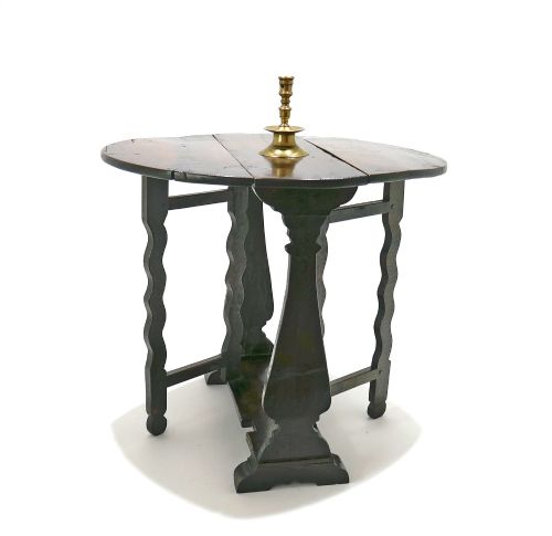 ANTIQUE PERIOD OAK FURNITURE 17THC WILLIAM MARY SMALL GATELEG TABLE WITH TRESTLE FOOT ENGLISH C167080 - ADDITIONAL PHOTO 5