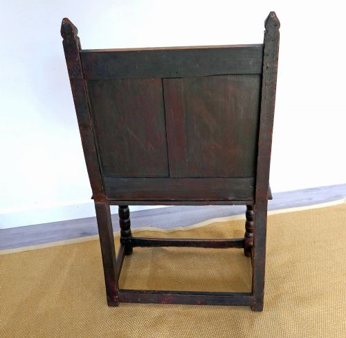 ANTIQUE EARLY ENGLISH FURNITURE PERIOD OAK 17THC WAINSCOT CHAIR LANCASHIRE CHESHIRE C166080 - ADDITIONAL PHOTO 5