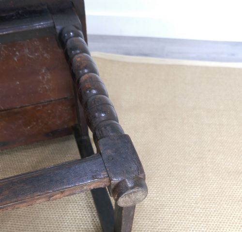ANTIQUE EARLY ENGLISH FURNITURE PERIOD OAK 17THC WAINSCOT CHAIR LANCASHIRE CHESHIRE C166080 - ADDITIONAL PHOTO 7