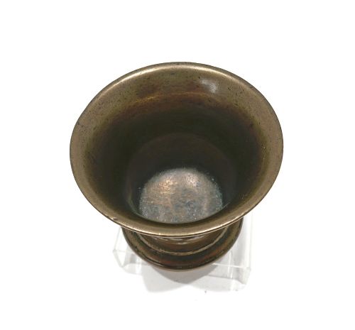 ANTIQUE EARLY METALWARE 17THC BRONZE MORTAR DATED 1690 ENGLISH SOMERSET FOUNDRY - ADDITIONAL PHOTO 2