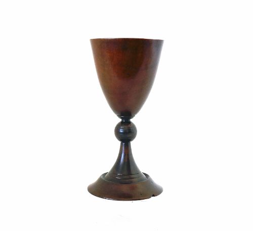 Antique Early 19thc Fruitwood Turned Regency Goblet.   English C1800-20.