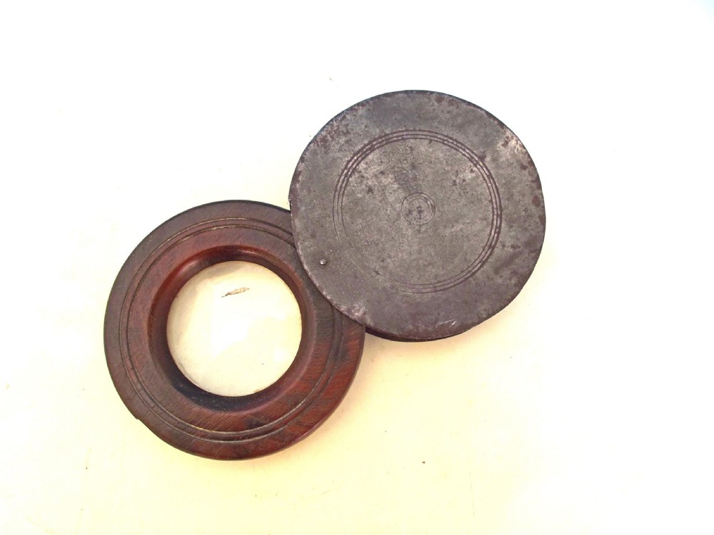 Antique Metalware 19thc Toleware Cased Magnifying Glass.    English.  C1820-40.