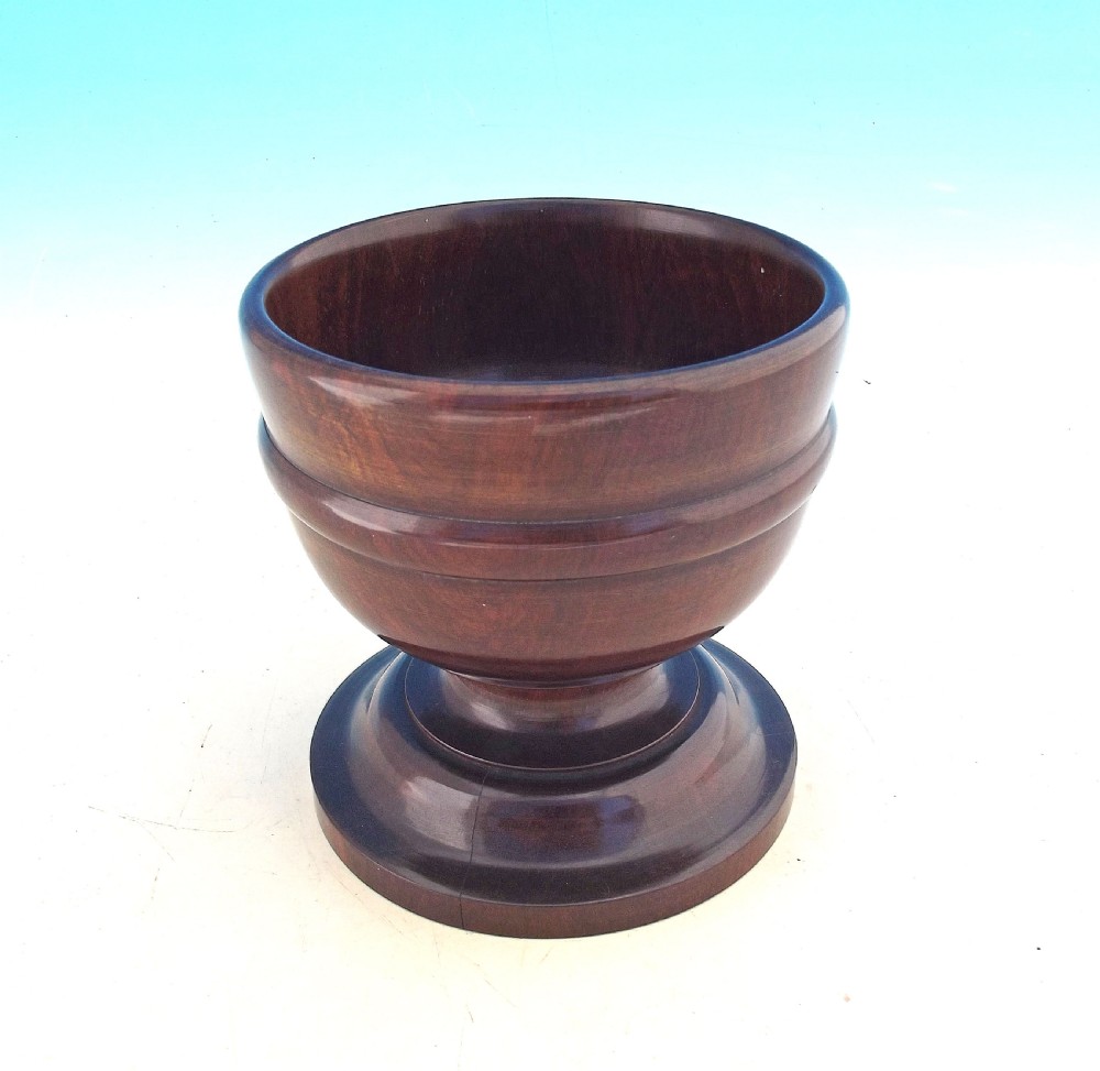 Antique Treen Early 19thc Rosewood Master Salt.    English - C1820-40.