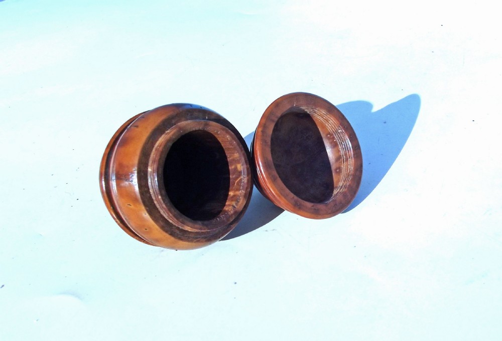 Antique 19thc Treen Coquilla Nut 