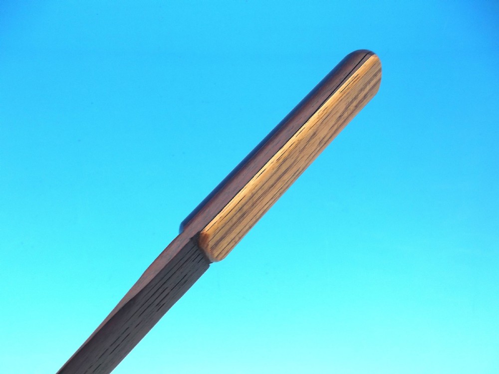 Antique Treen 19thc Mahogany, Ash Page Turner Stamped Hughes - Derby.  C1860-80 View II