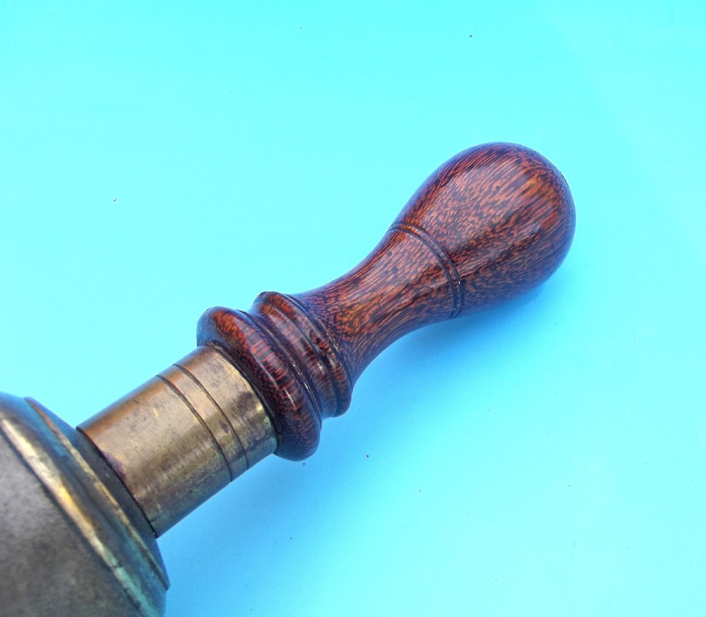 Antique 19thc Brass Hand Bell With Turned Wooden Handle.     English C1860-80 View IV