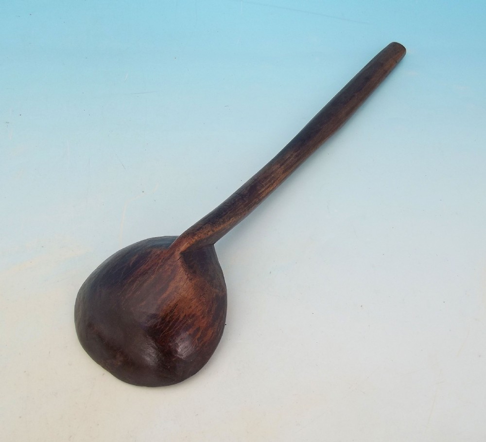 Antique 19thc Treen Welsh Sycamore Ladle.    C1840-60. View II