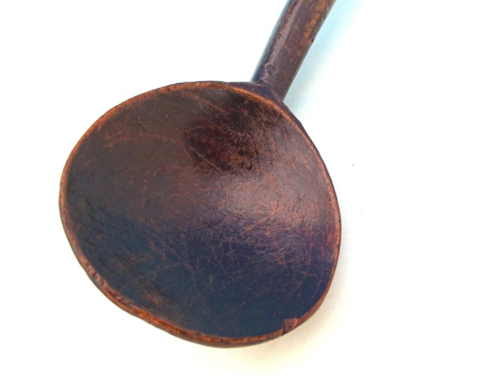 Antique 19thc Treen Welsh Sycamore Ladle.    C1840-60. View III