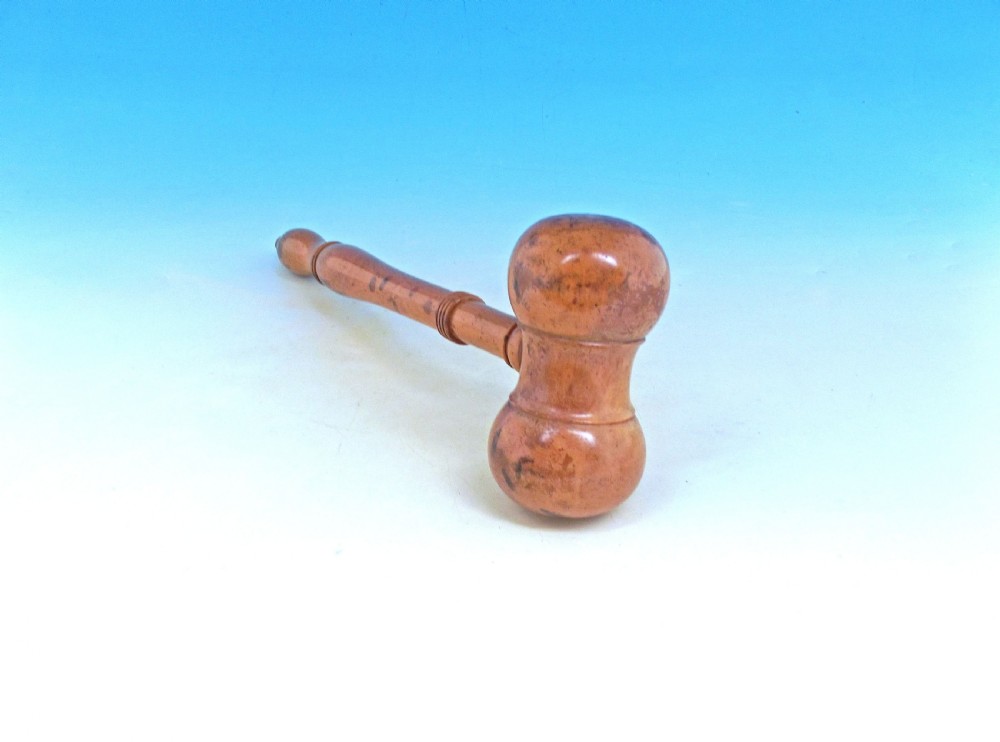 Antique Treen 19thc Boxwood Sugar Mallet & Chisel . English C1840-60. View II