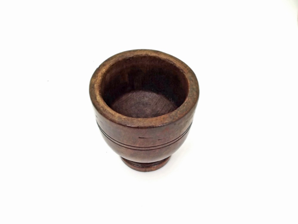 Antique 17thc Sycamore English Turned Mortar.    C1680-C1700 View II