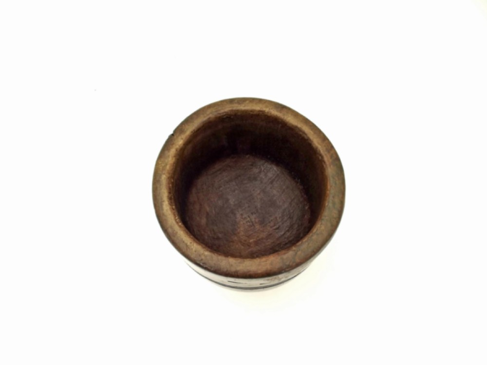Antique 17thc Sycamore English Turned Mortar.    C1680-C1700 View III