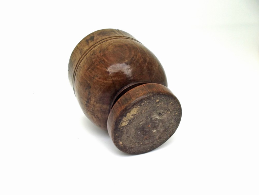 Antique 17thc Sycamore English Turned Mortar.    C1680-C1700 View IV