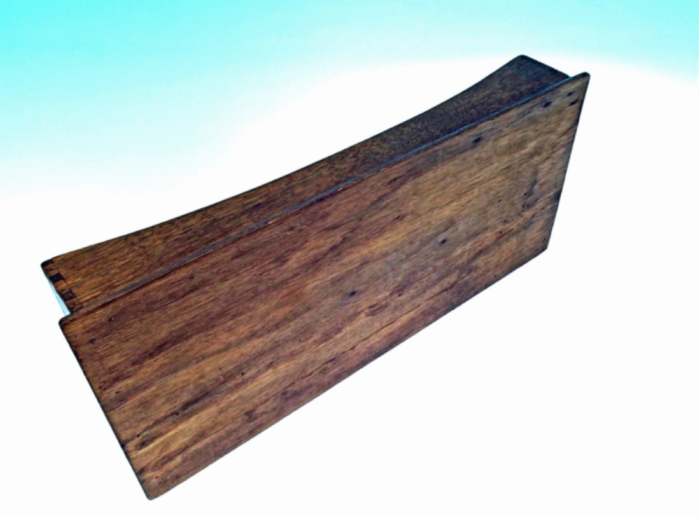 Antique Treen 19thc Oak Inlaid Churchwardens Pipe Tray.    English C1860-80 View IV