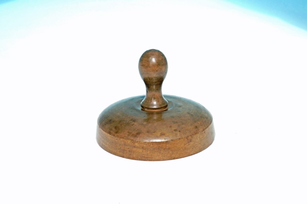 Antique 19thc Treen Sycamore Acorn Butter Pat.     English C1840-60 View III
