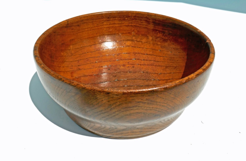 Antique 19thc Treen Ash Cawl Bowl.    Welsh C1840-60