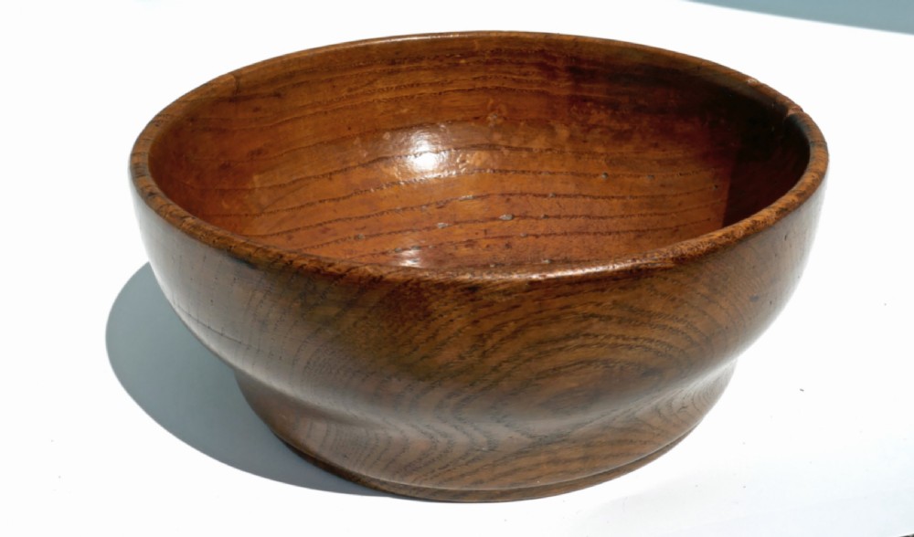 Antique 19thc Treen Ash Cawl Bowl.    Welsh C1840-60 View IV
