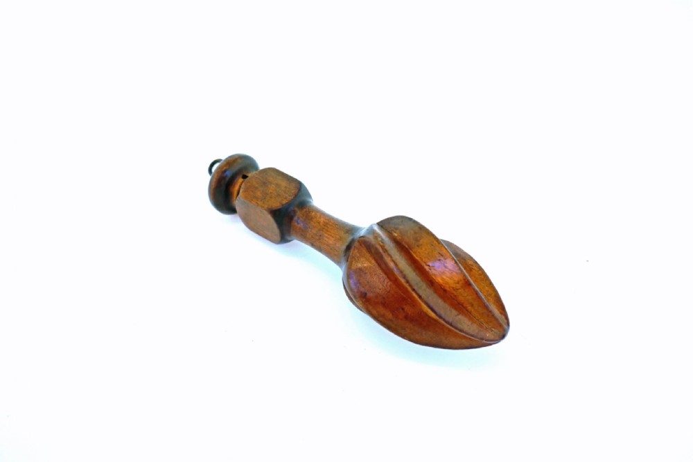 Antique Treen 19thc Unusual Shaped Fruitwood Lemon Juicer.   English C1860-80 
