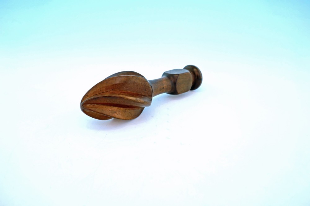 Antique Treen 19thc Unusual Shaped Fruitwood Lemon Juicer.   English C1860-80  View II