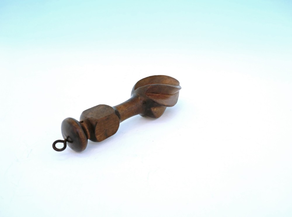 Antique Treen 19thc Unusual Shaped Fruitwood Lemon Juicer.   English C1860-80  View III