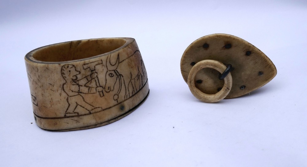Antique 19thc Bovine Butchers Snuff Box PREVOST BOUCHER .A LIANCOURT   French.  C1840-60 View III